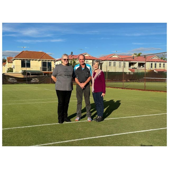 Today we said thank you and goodbye to our retiring groundsman, Steve Peters. Steve has managed our fickle grass courts for 12 years. 
🎾
After some recent health challenges, Steve was ably assisted by his wife Teina, who took on court marking duties. We wish them both all the best for a long and happy  retirement. 
🎾
#leedervilletennisclub #tennisperth #perthtennis #tenniswa #tennisaustralia #cityofvincent #leederville #mthawthorn #northperth #loveleedy